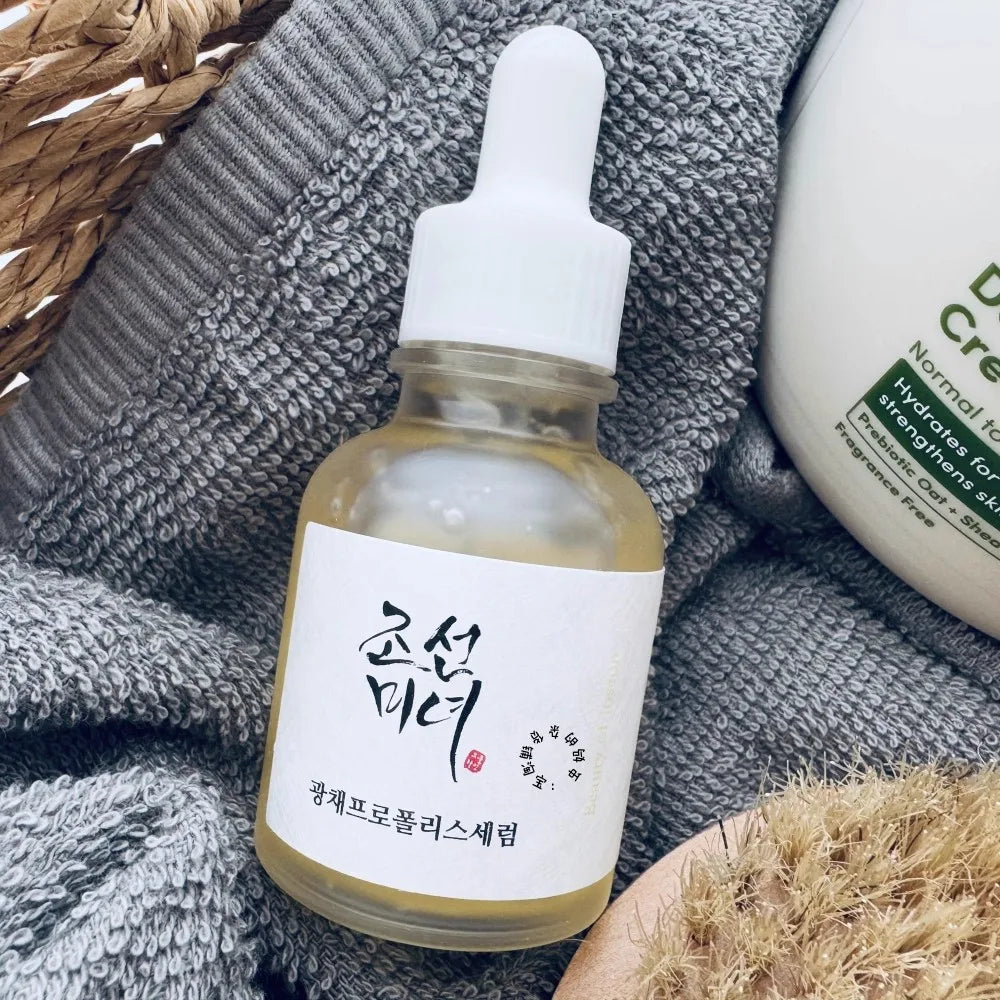 Sérum Visage Coréen – Thé Vert, Ginseng, Riz ou Propolis