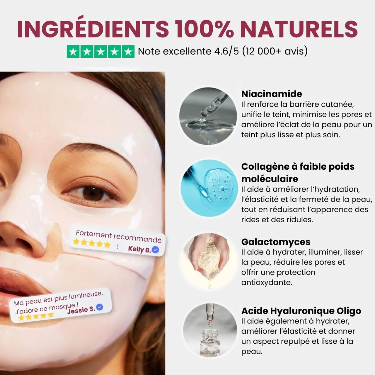 Masque de Nuit au Collagène Bio – Anti-Rides & Repulpant