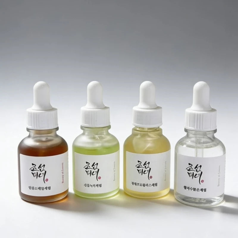 Sérum Visage Coréen – Thé Vert, Ginseng, Riz ou Propolis