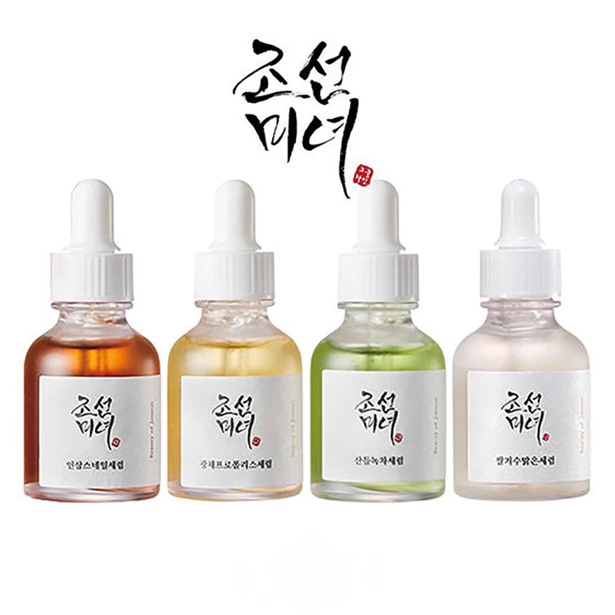 Sérum Visage Coréen – Thé Vert, Ginseng, Riz ou Propolis