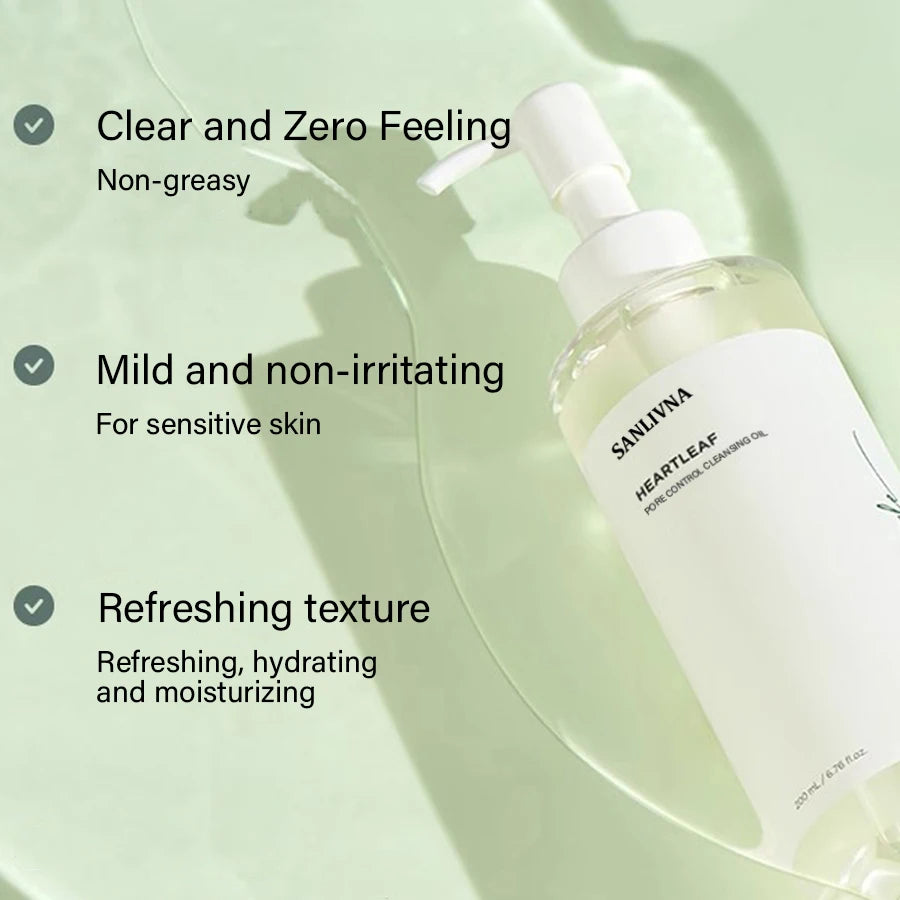 Huile Nettoyante Heartleaf – Double Nettoyage Doux & Démaquillant 200 ml