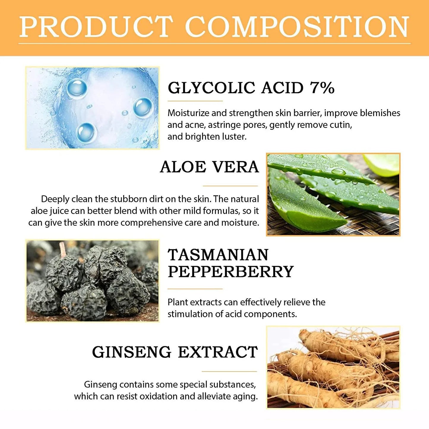 Lotion Tonique à l'Acide Glycolique 7% – Exfoliation Douce & Éclat 100 ml