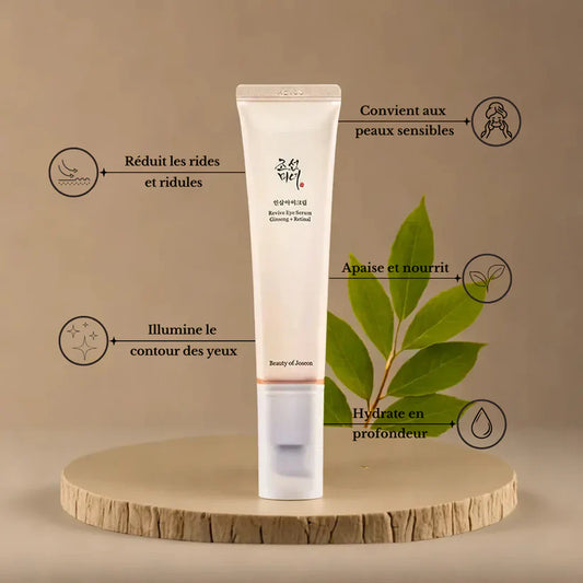 Sérum Contour des Yeux au Ginseng & Rétinal – Anti-Âge & Repulpant