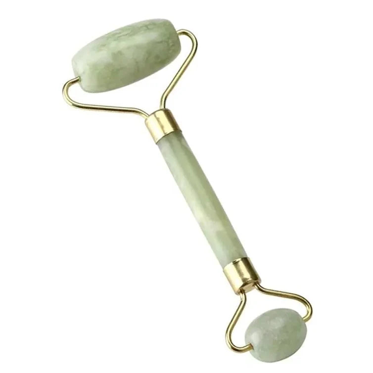 Rouleau de Jade Double Tête – Massage Visage & Éclat Naturel