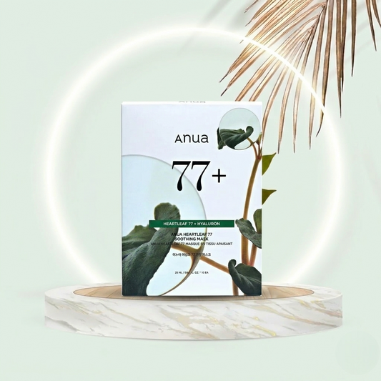 Masque Visage Apaisant au Heartleaf 77 % – Pack de 10