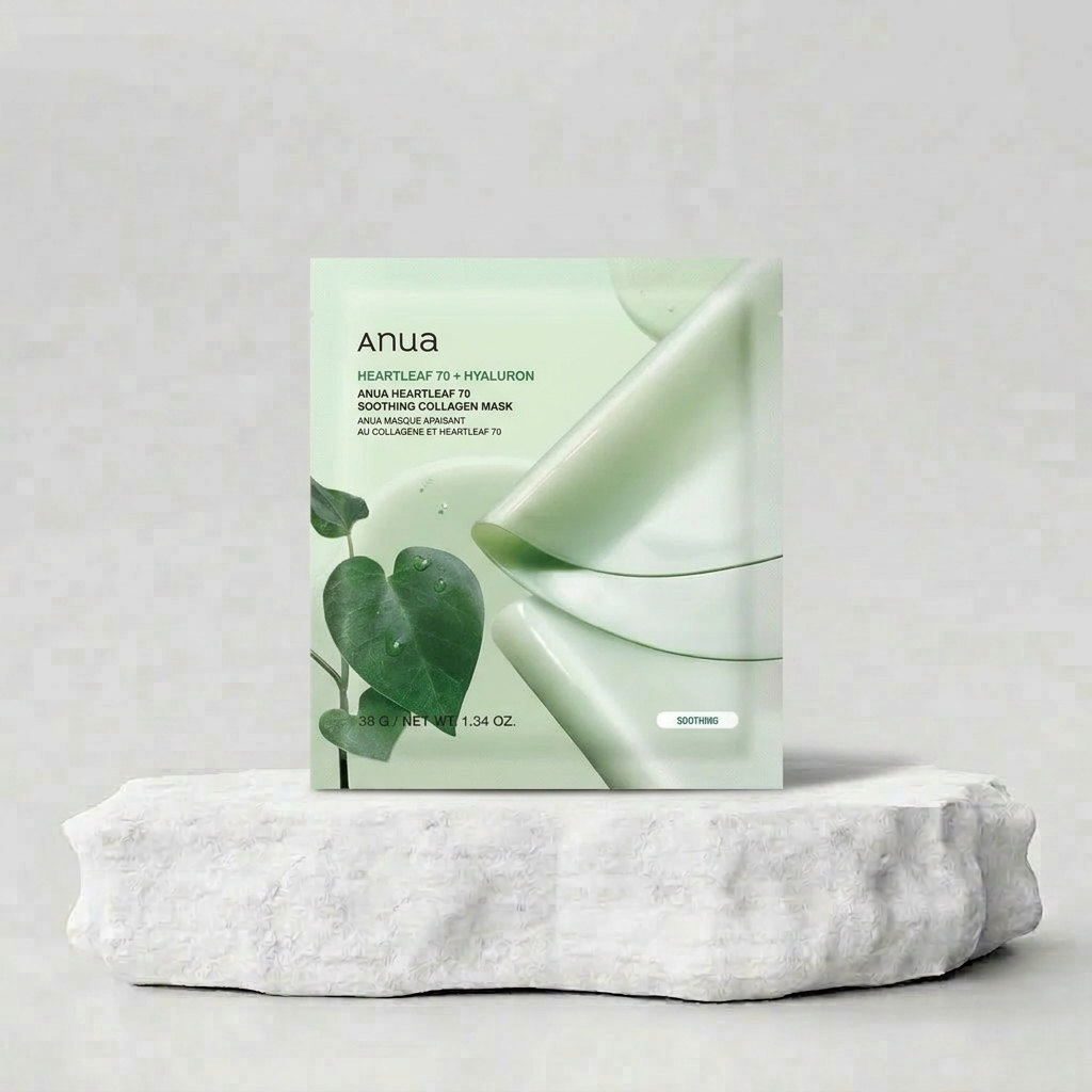 Masque Visage au Collagène et Heartleaf 70 % – Pack de 4