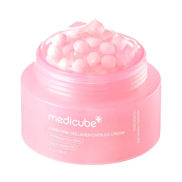Medicube - Capsule Collagène Rose PDRN pour Peau Lisse et Lumineuse