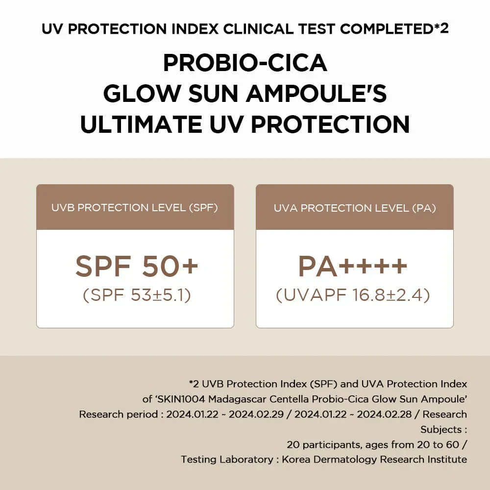Ampoule Glow & Protection Solaire PROBIO-CICA